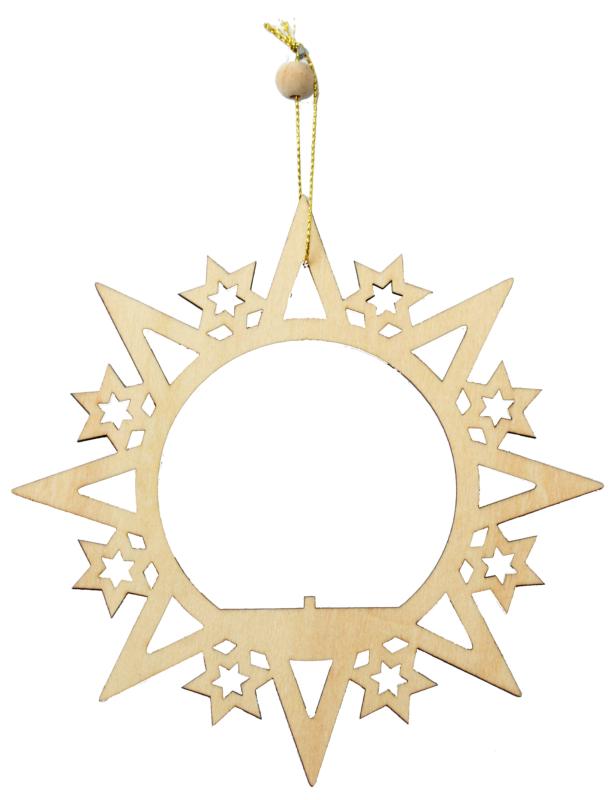 Cerceau avec étoiles en bois