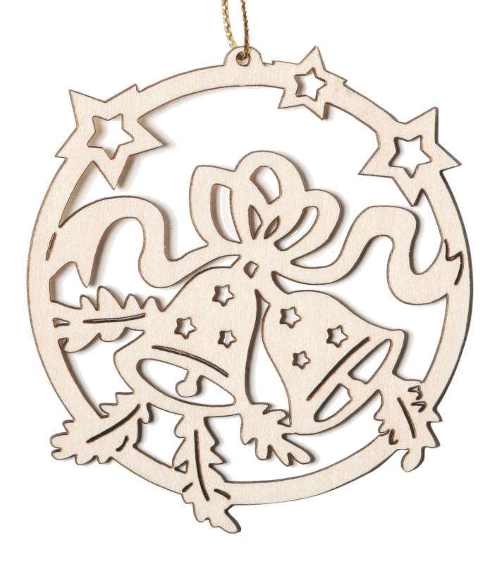 Glöckchen aus Holz Weihnachtsschmuck