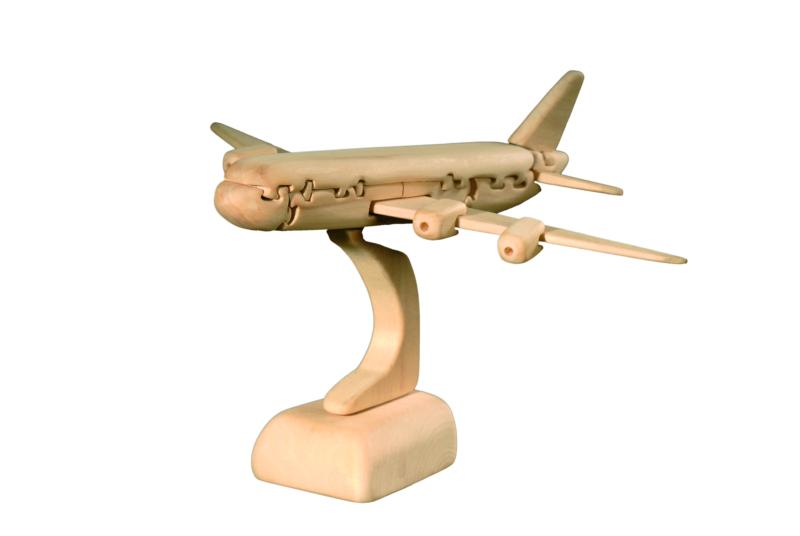 Aeroplano in puzzle 3D in legno