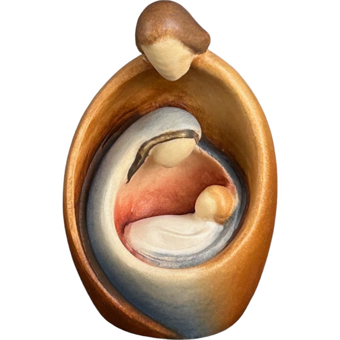 Modern Style Nativity Scene in wood - color