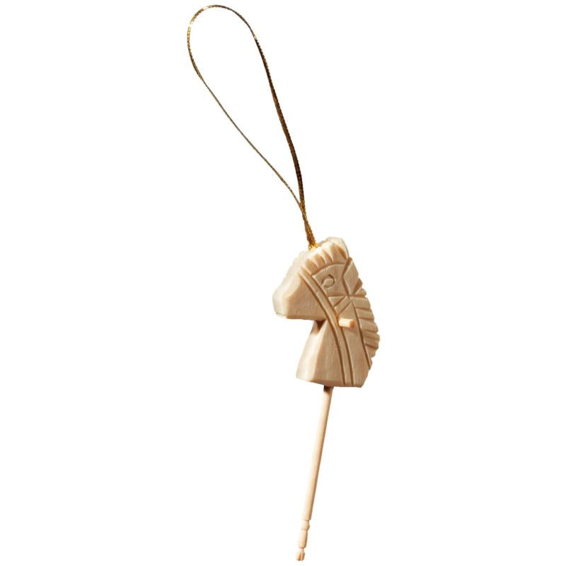 Cavallo addobbo in legno - naturale