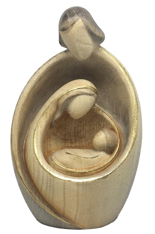 Modern Style Holy Family in Ash wood - color
