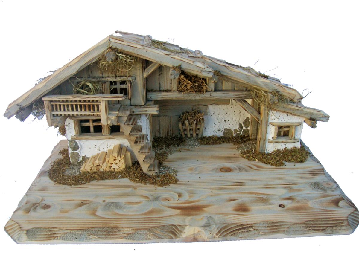 Caseta de madera rústica "Fermeda" para belenes