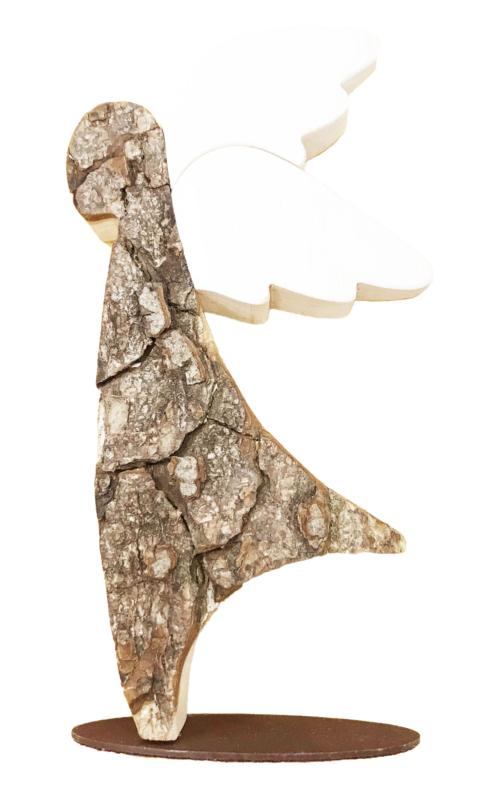Angel de madera corteza 5 cm