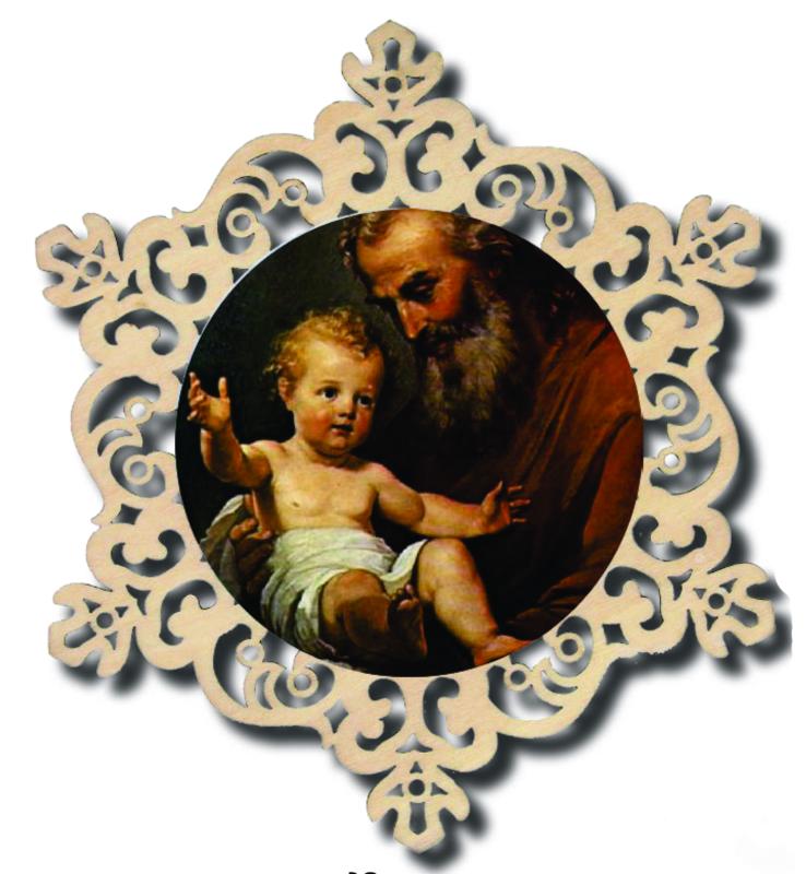 St Joseph wooden home ornaments