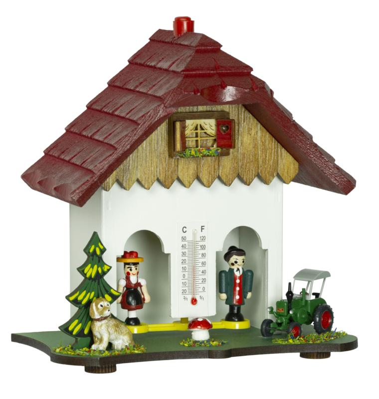 Casita con higrómetro de madera