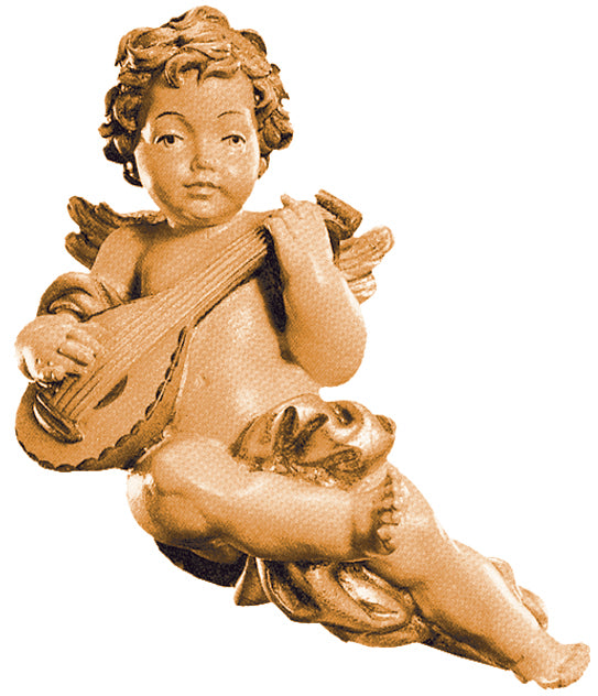 Ángel músico volador con guitarra mandolina
