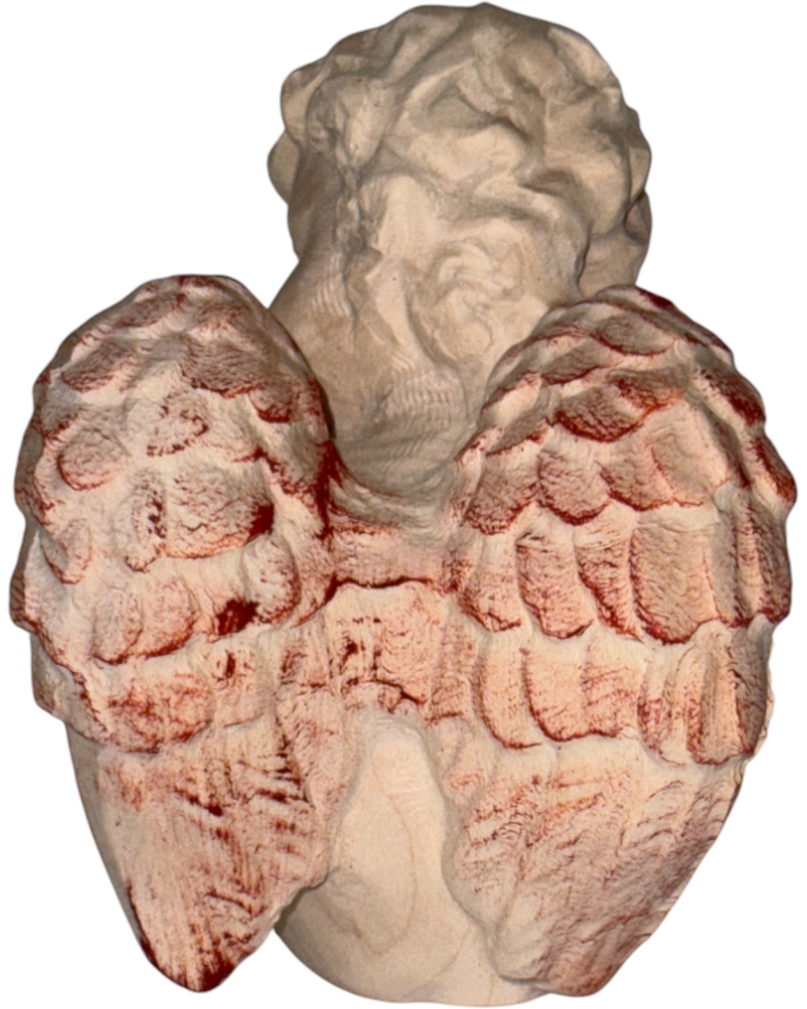 Angelo in legno seduto a sinistra | Arte sacra DOLFI