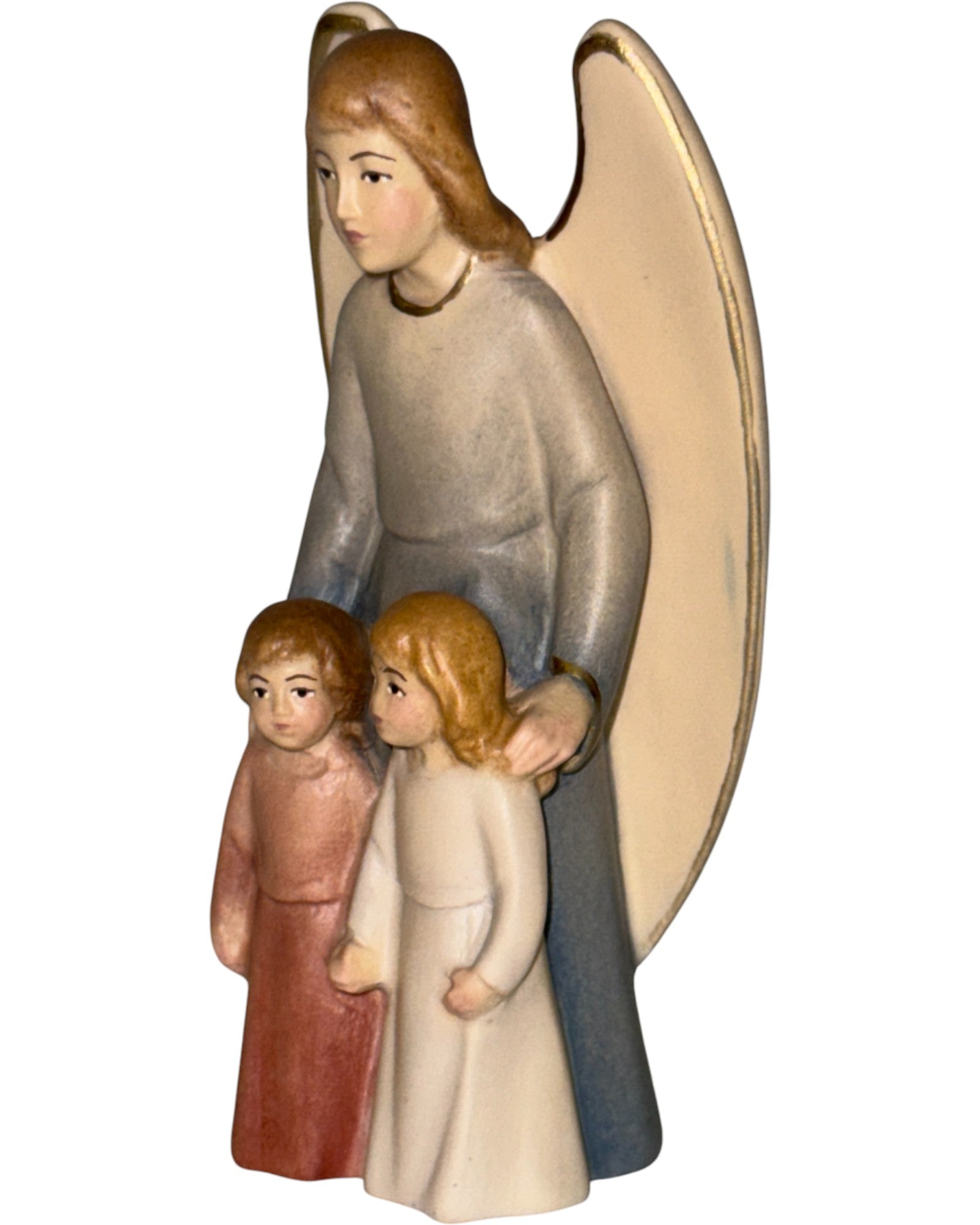 The Guardian Angel with Boy and Girl - Blue cloth