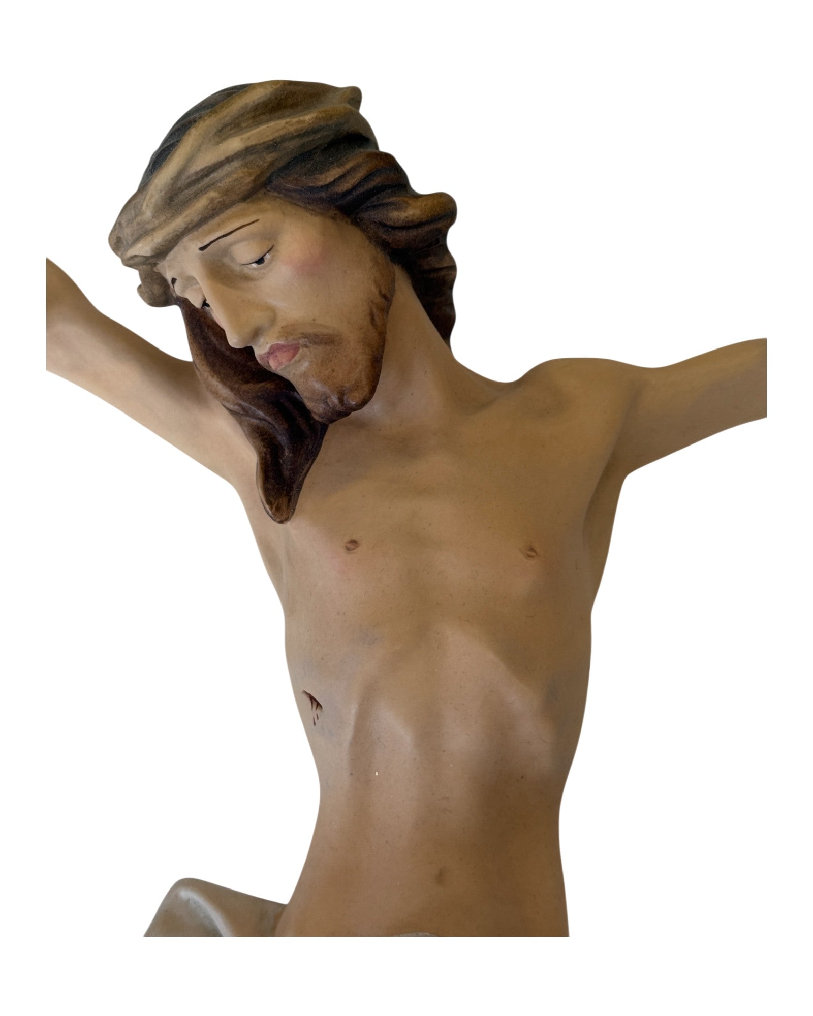 Christus Corpus aus Ahornholz - in Brauntönen lasiert