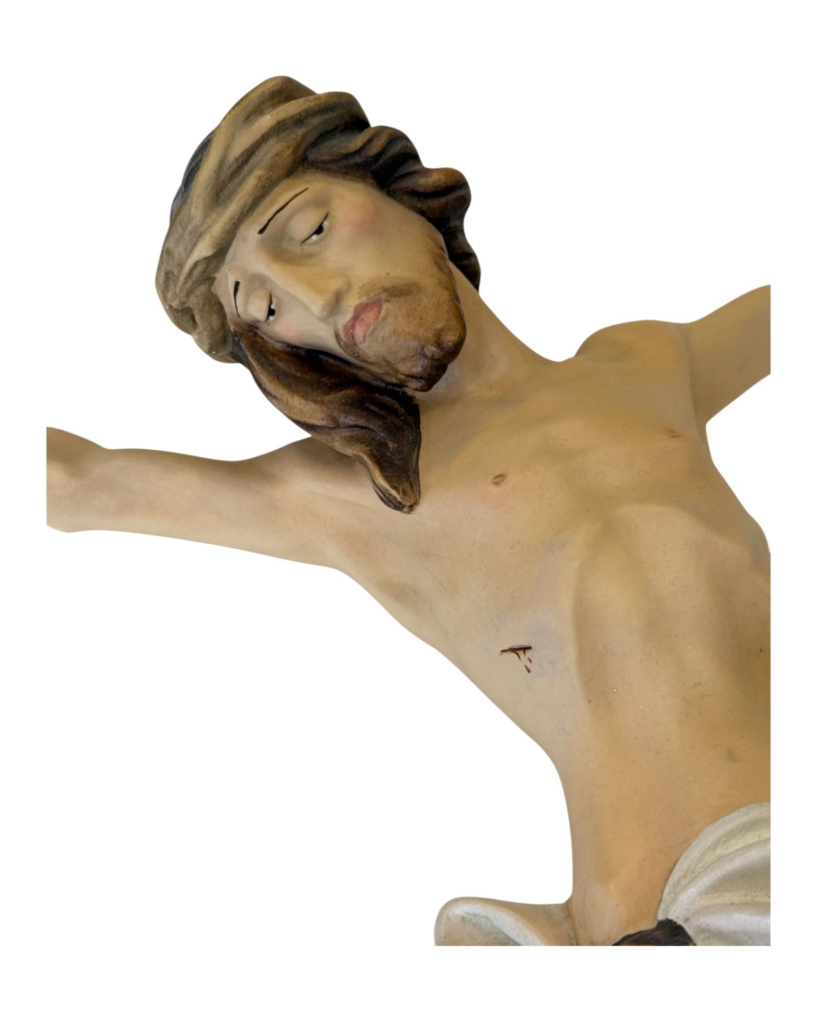 Christus Corpus aus Ahornholz - in Brauntönen lasiert