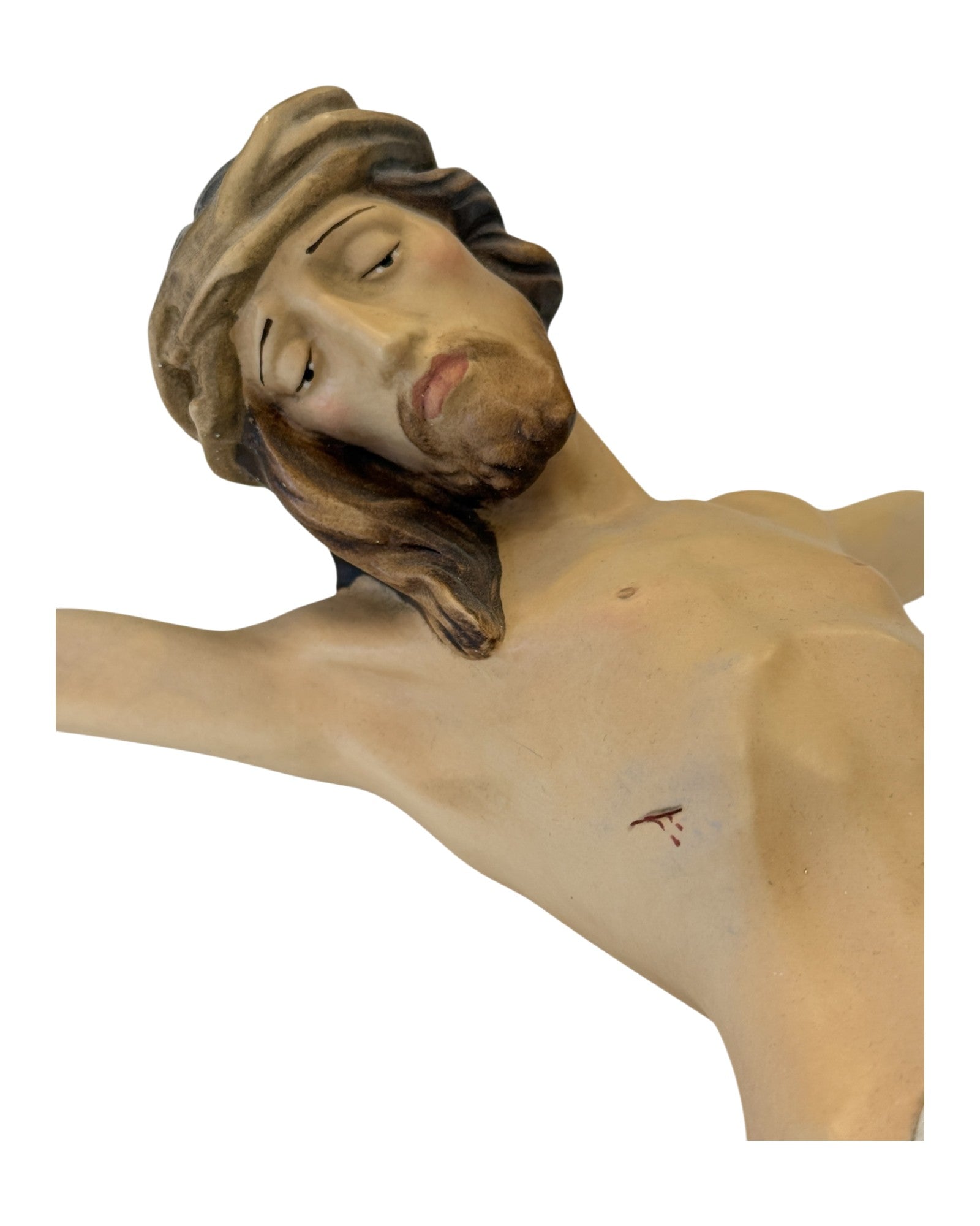 Christus Corpus aus Ahornholz - in Brauntönen lasiert