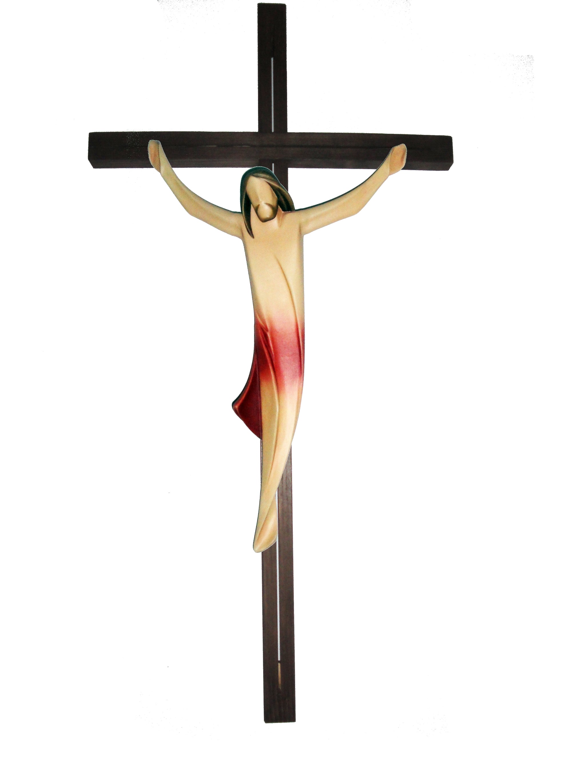 Christuskörper und Balken gerade - Blaues Tuch