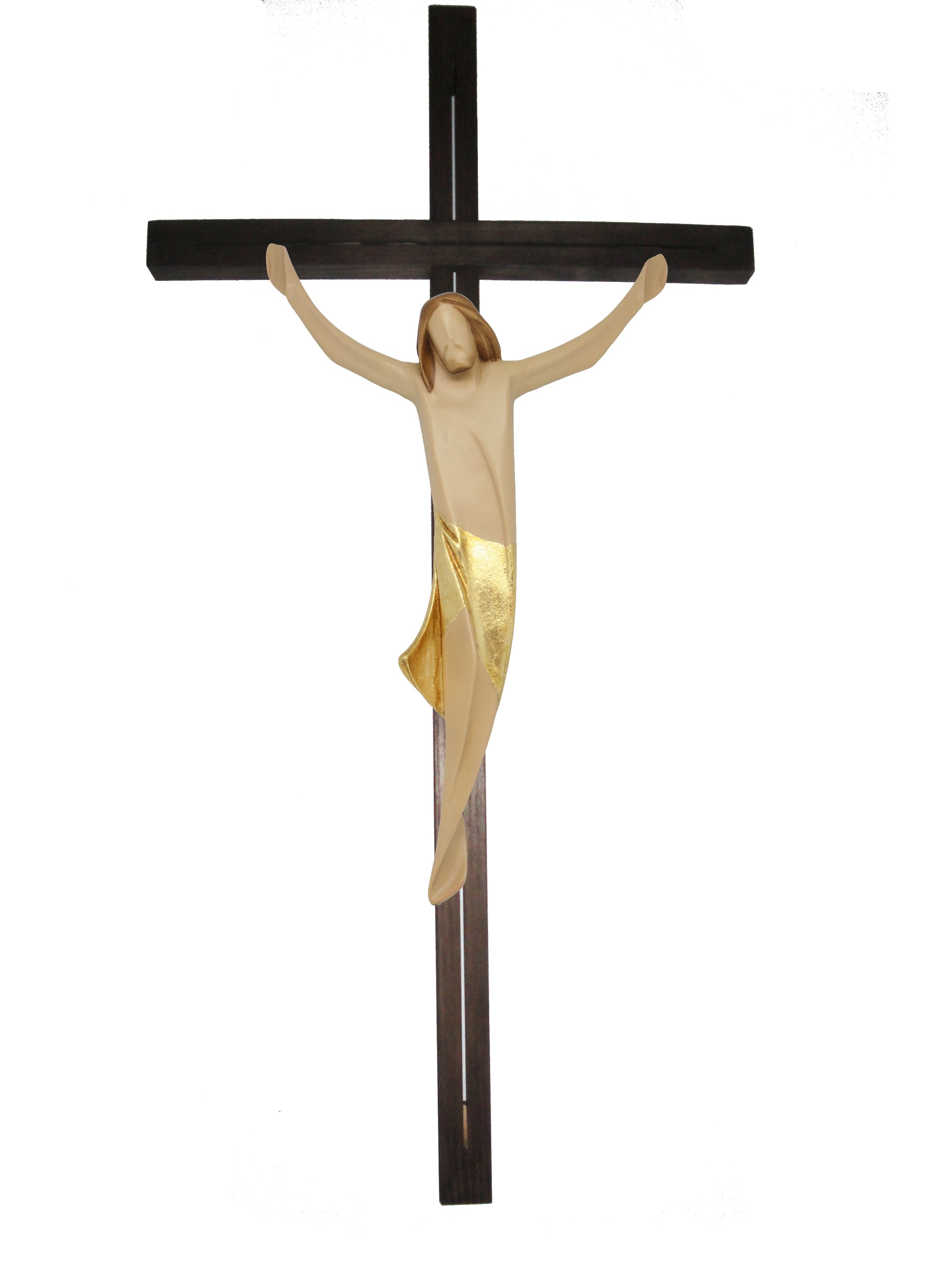 Christuskörper und Balken gerade - Blaues Tuch