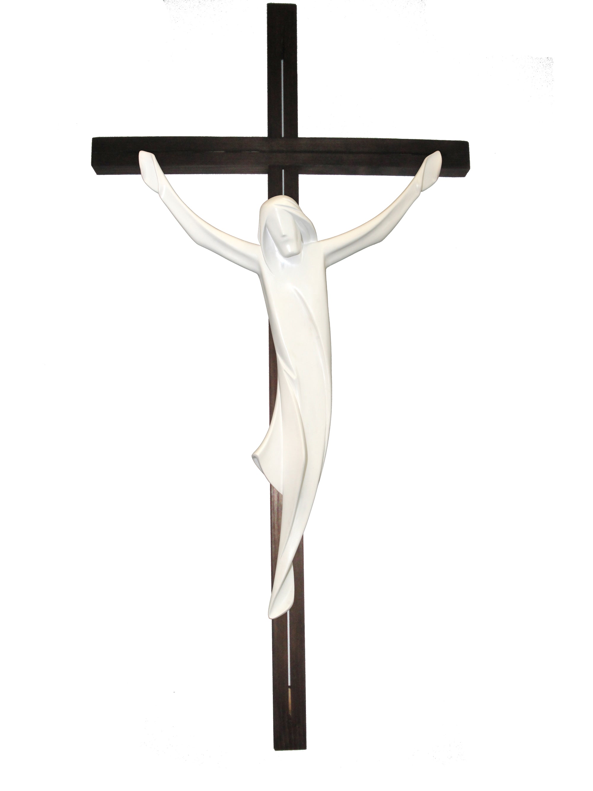 Christuskörper und Balken gerade - Blaues Tuch