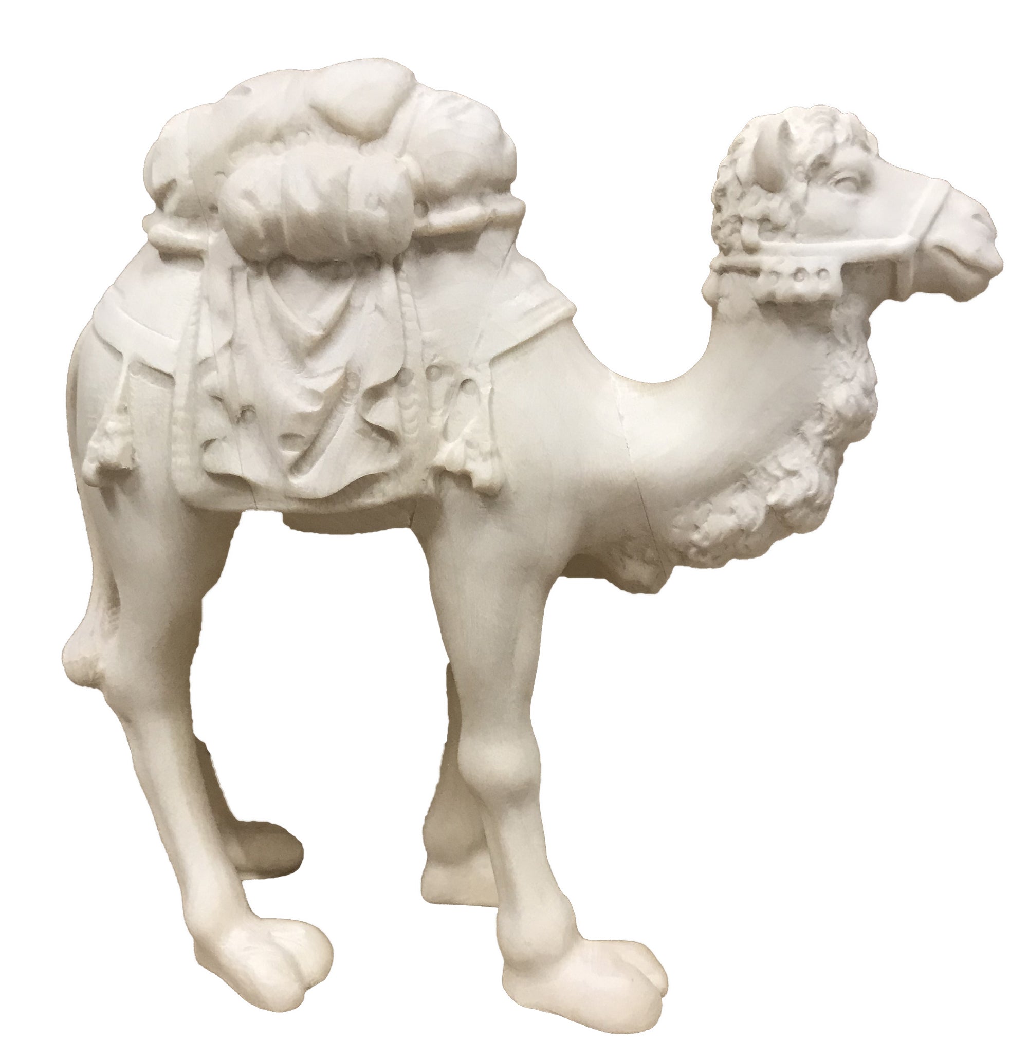 Camel with luggage made from wood - color