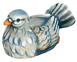 Dove carved in maple wood - color