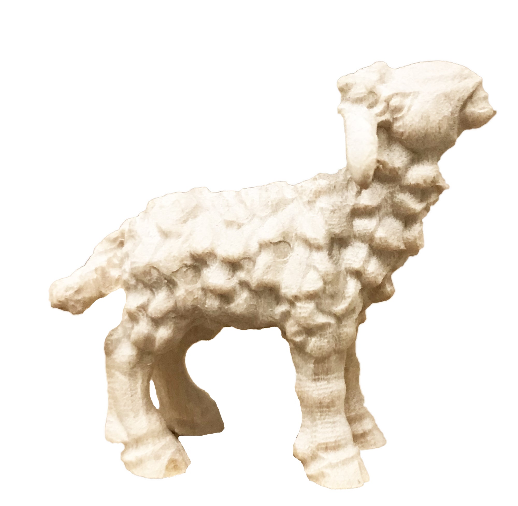 Lamb wood carved - color