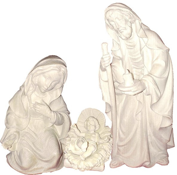 Nativity group Holy Family in wood - color