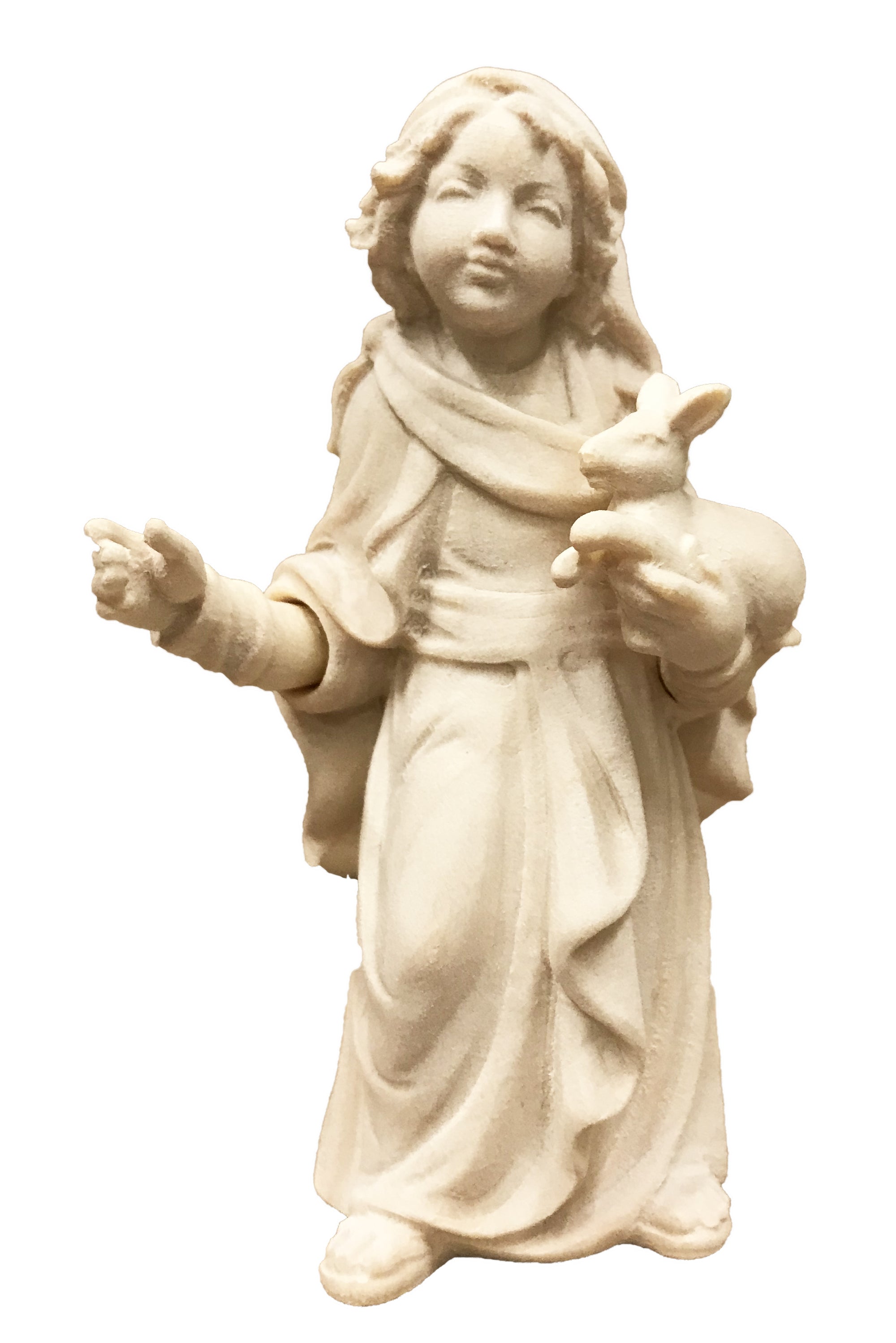 Young shepherdess for with rabbit - color