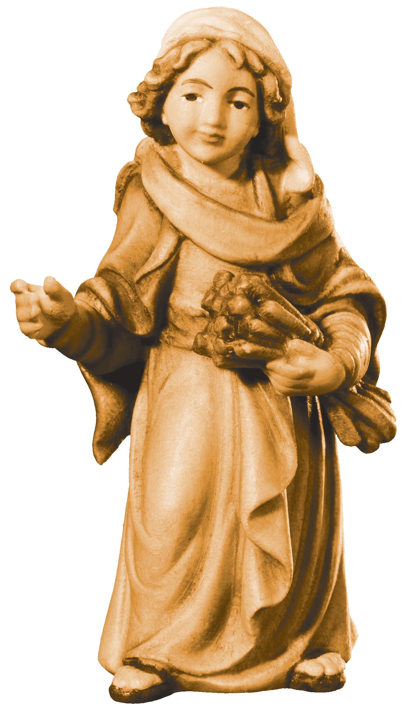 Shepherdess with bundle of branches - color