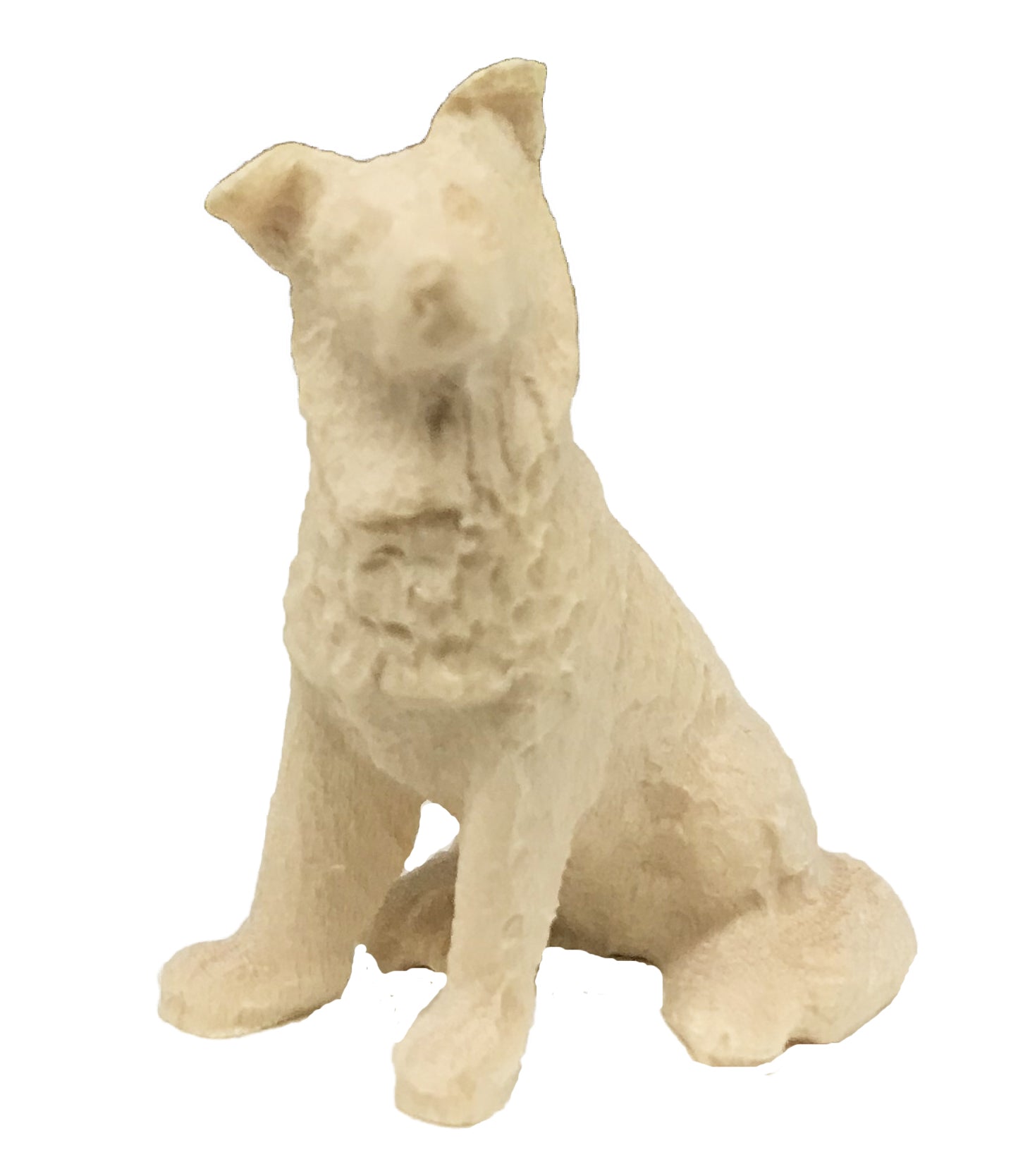 Wolf Dog in wood - color