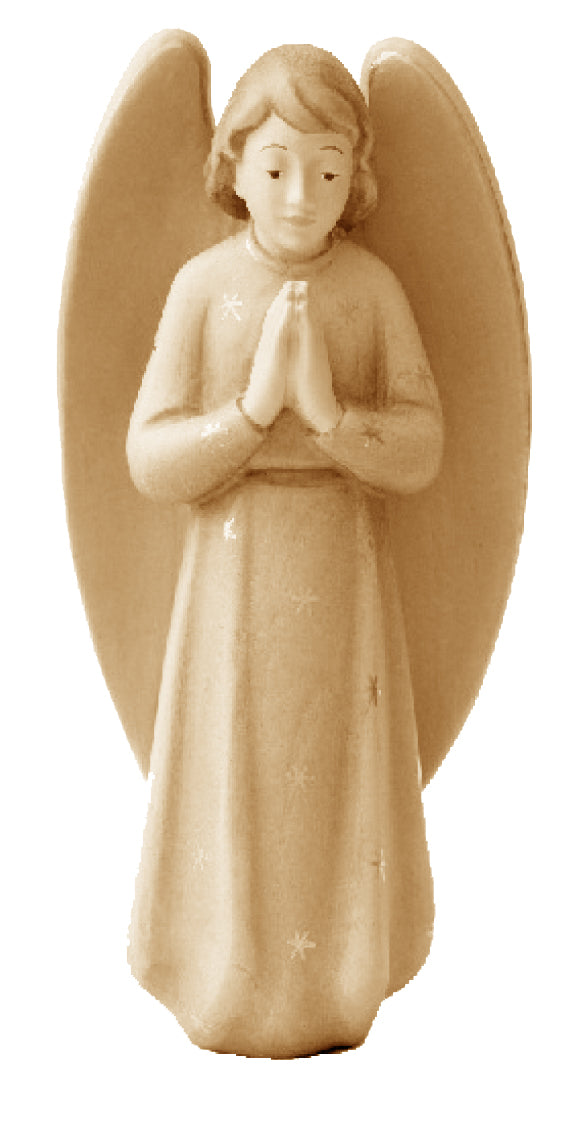 Gloria Angel carved in wood - color