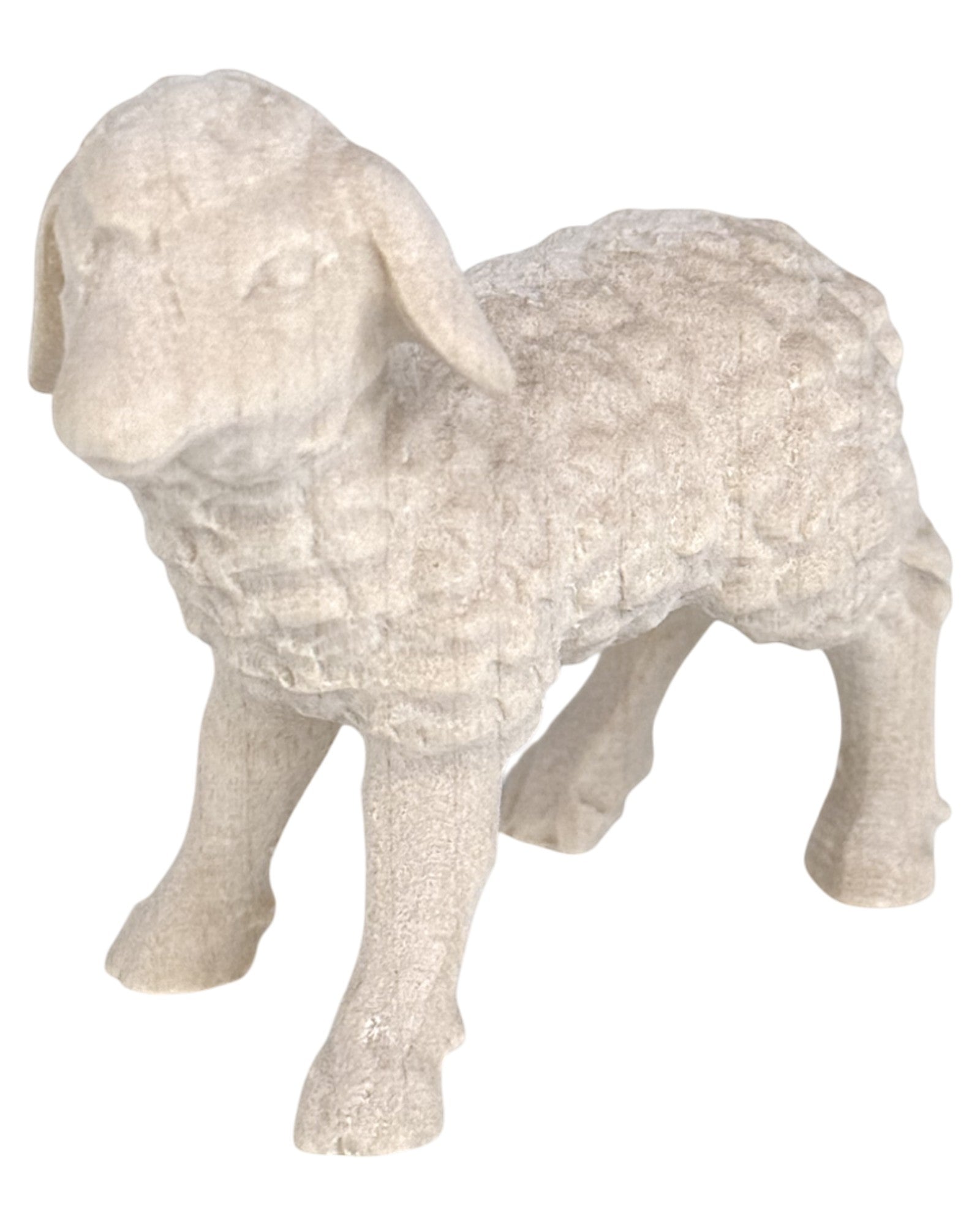Lamb carved in wood - color