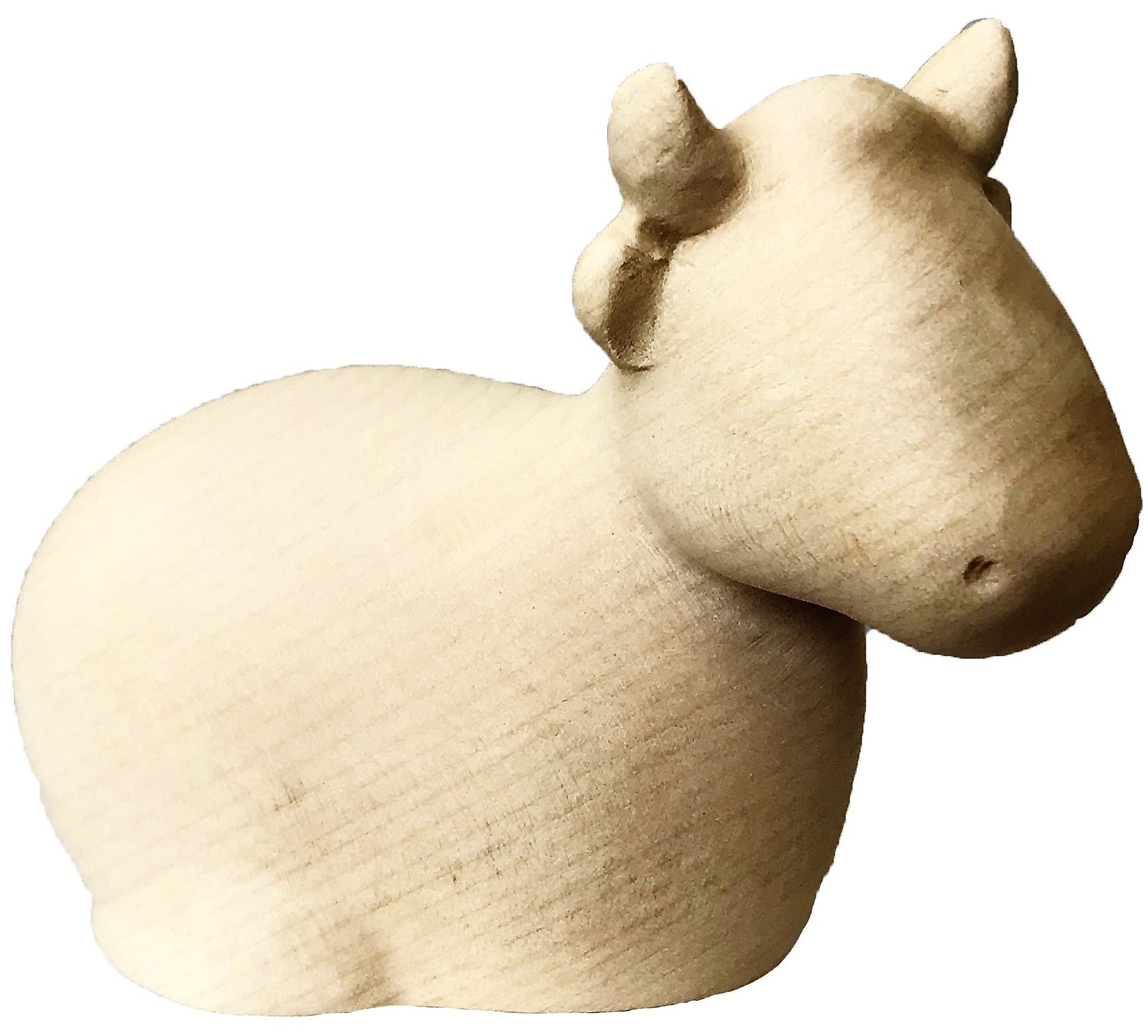 Modern stylised wooden ox - color