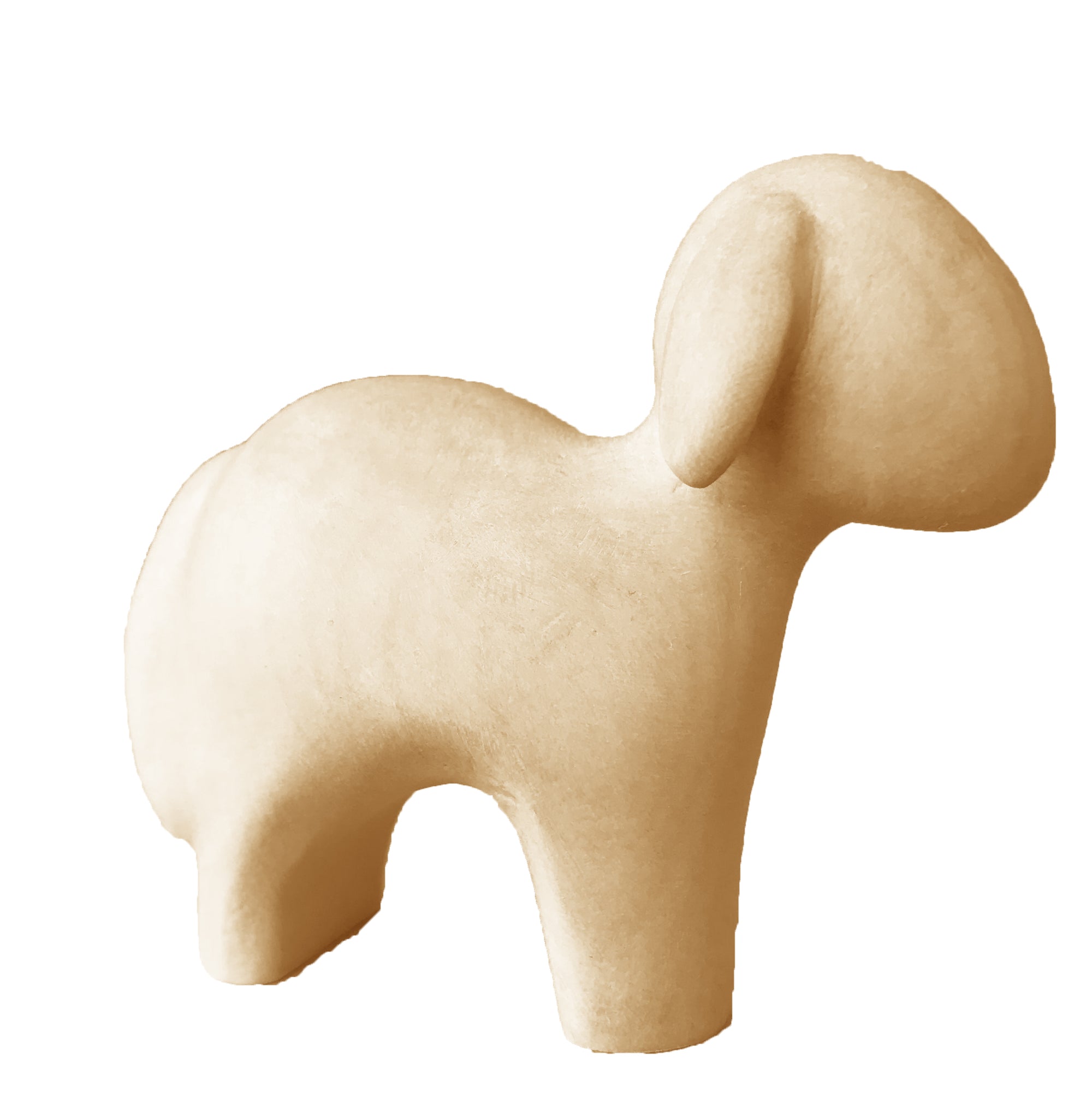 Nativity Animals - Standing Sheep - wood carved - color
