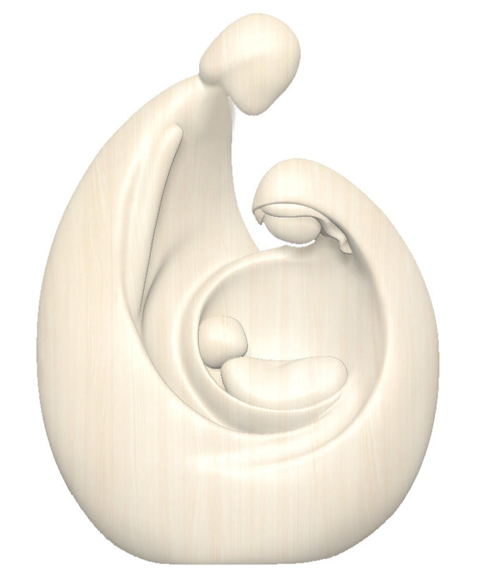 Nativity carved in Modern Style - color