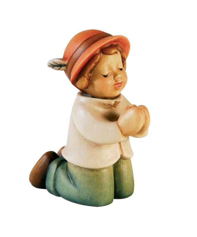 Kneeling Shepherd wood carved