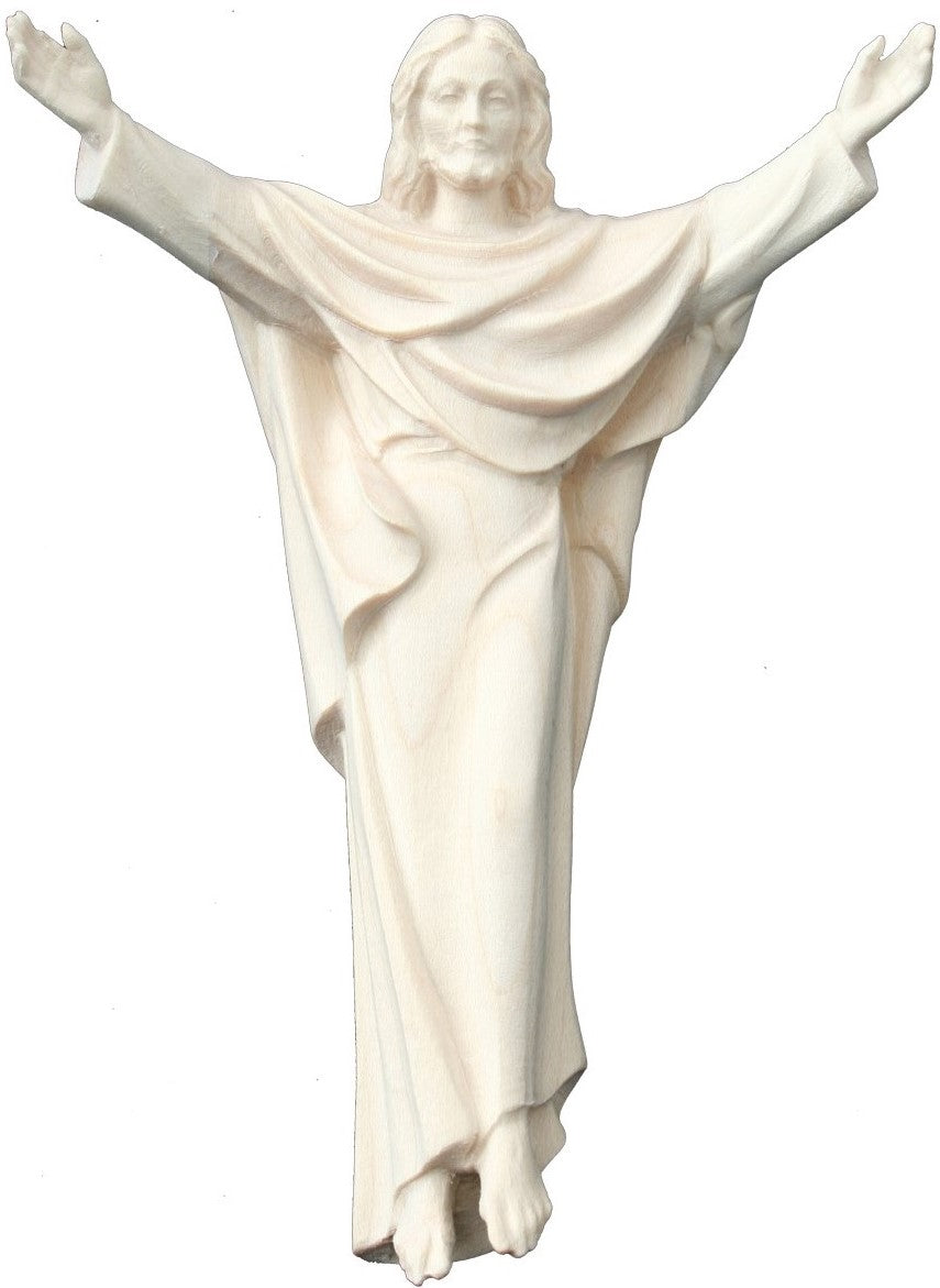 Auferstandener Jesus Christus König aus Holz - mit Ölfarben lasiert