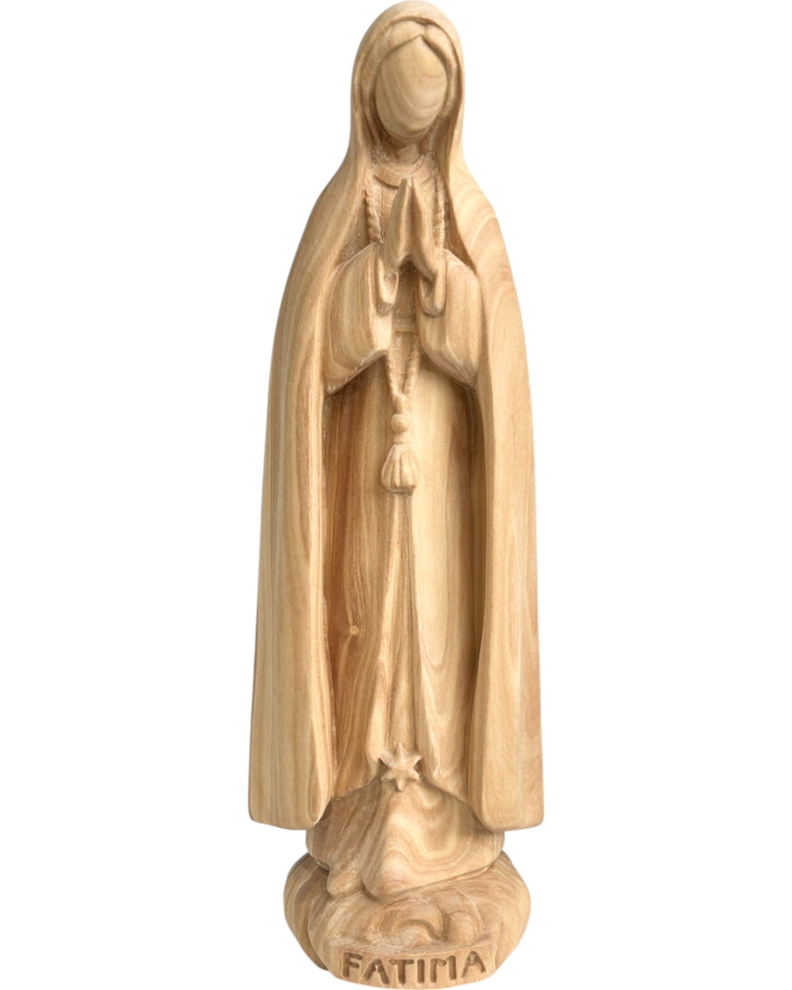 Madonna of Fatima wood carved - color