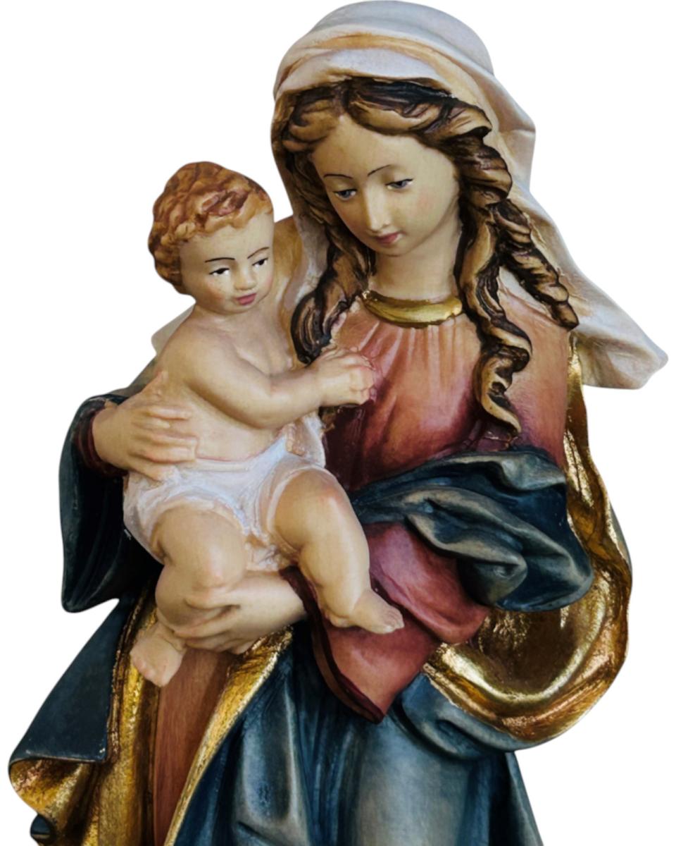 Our Lady of Reverence wood carved Madonna - color