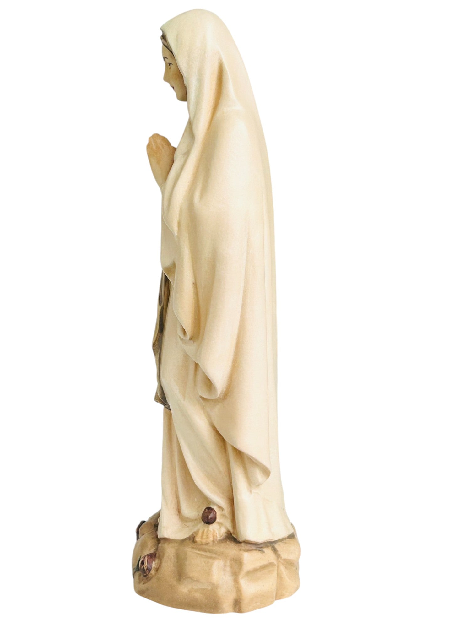 Our Lady Madonna of Lourdes Hand carved - color