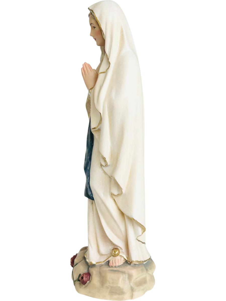 Our Lady Madonna of Lourdes Hand carved - color