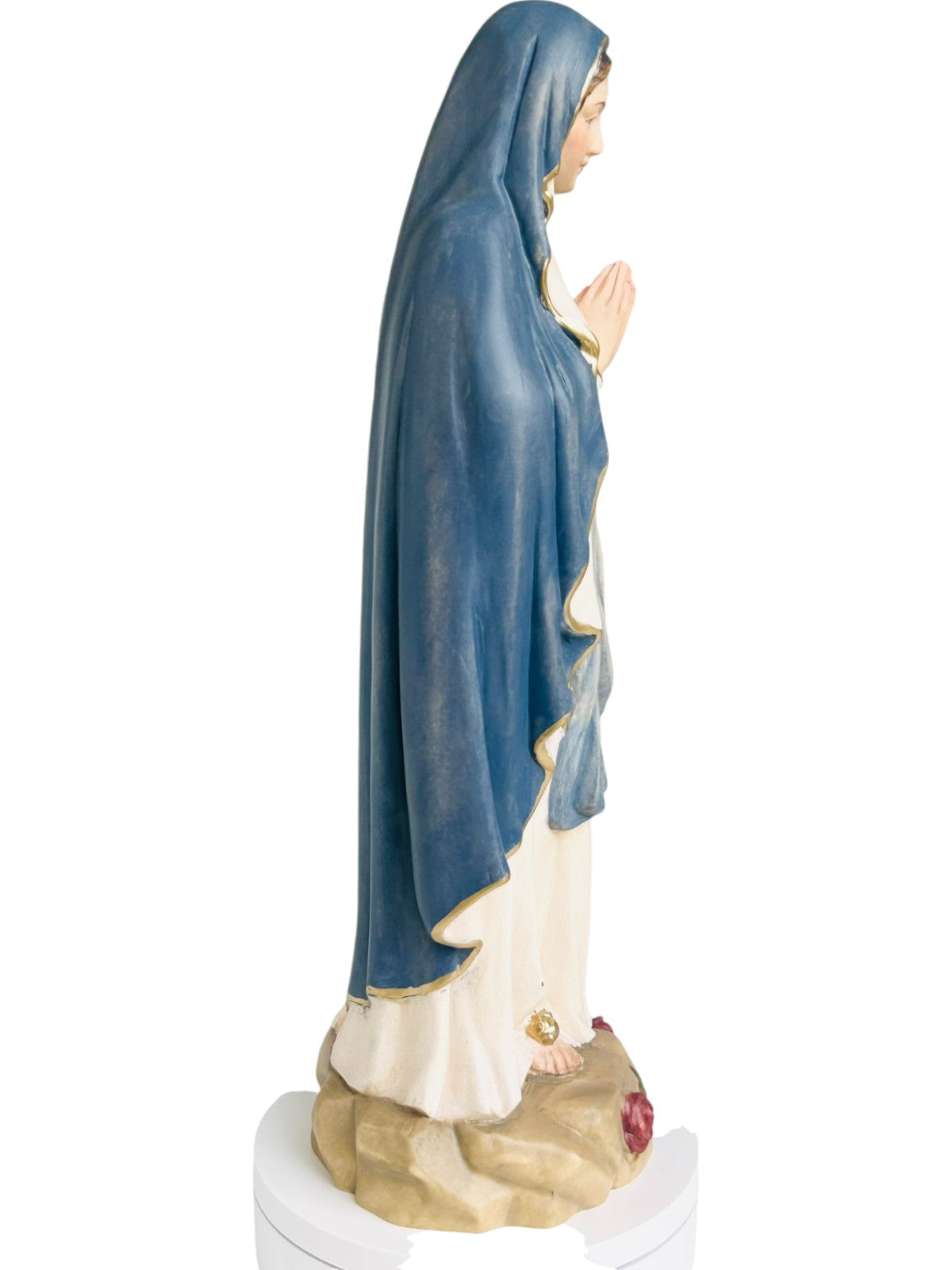 Our Lady Madonna of Lourdes Hand carved - color
