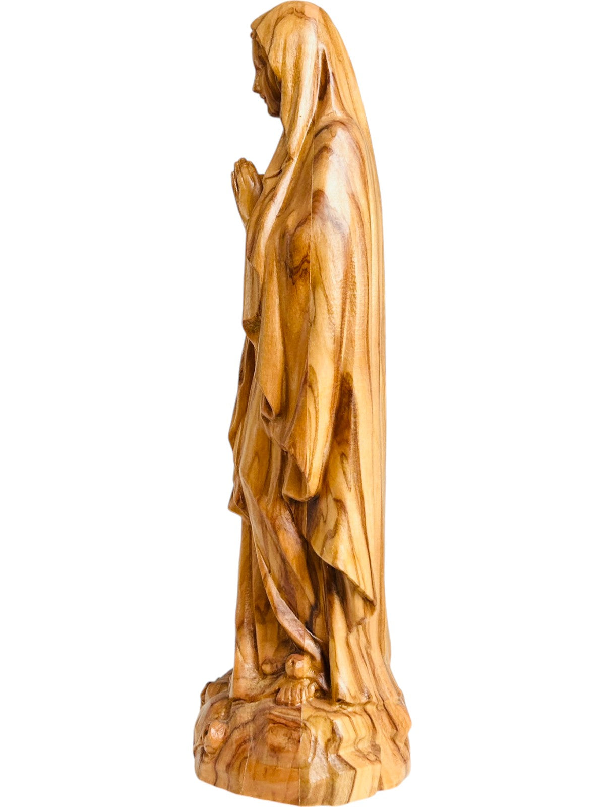 Our Lady Madonna of Lourdes Hand carved - color