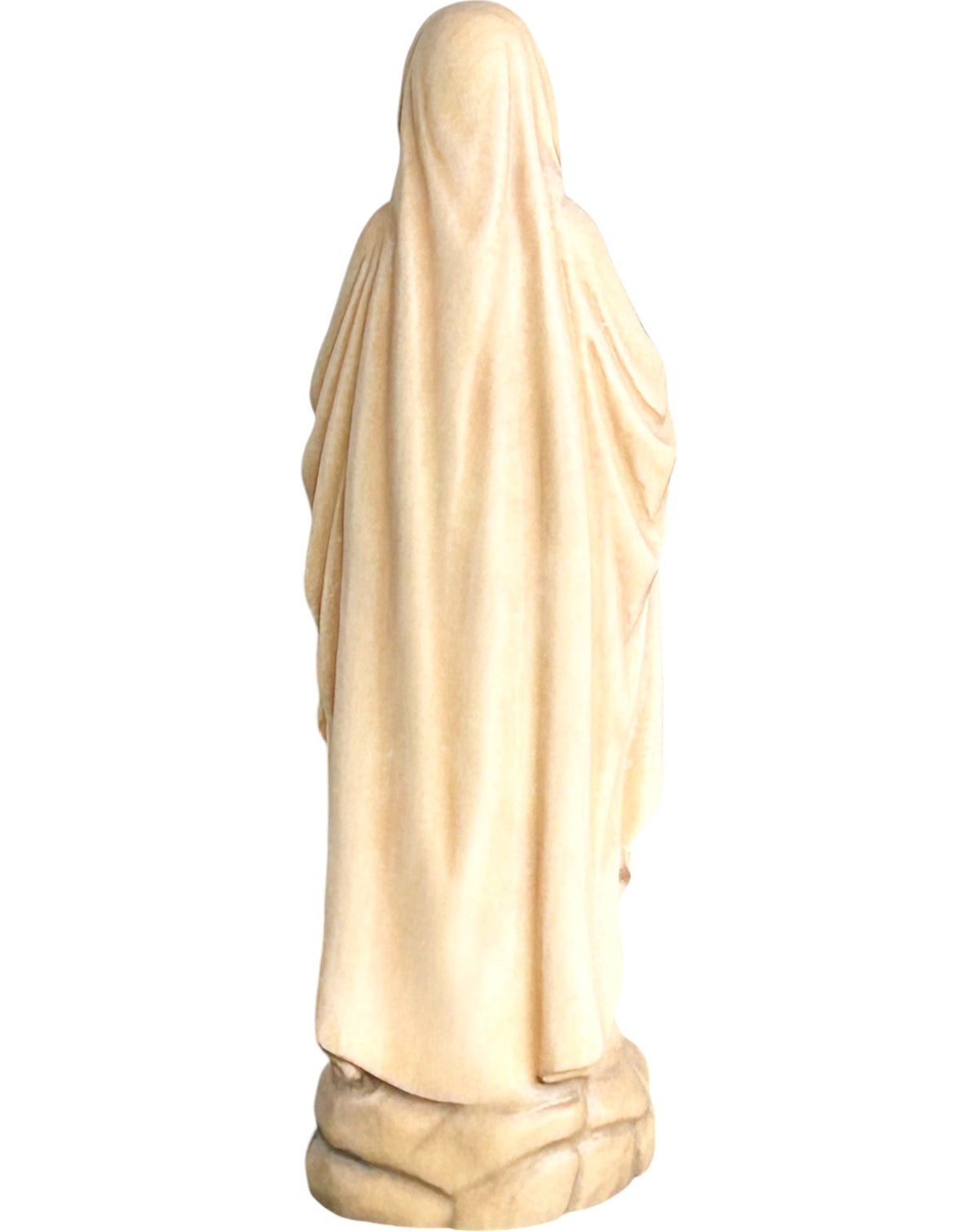 Our Lady of Lourdes wood carved - color