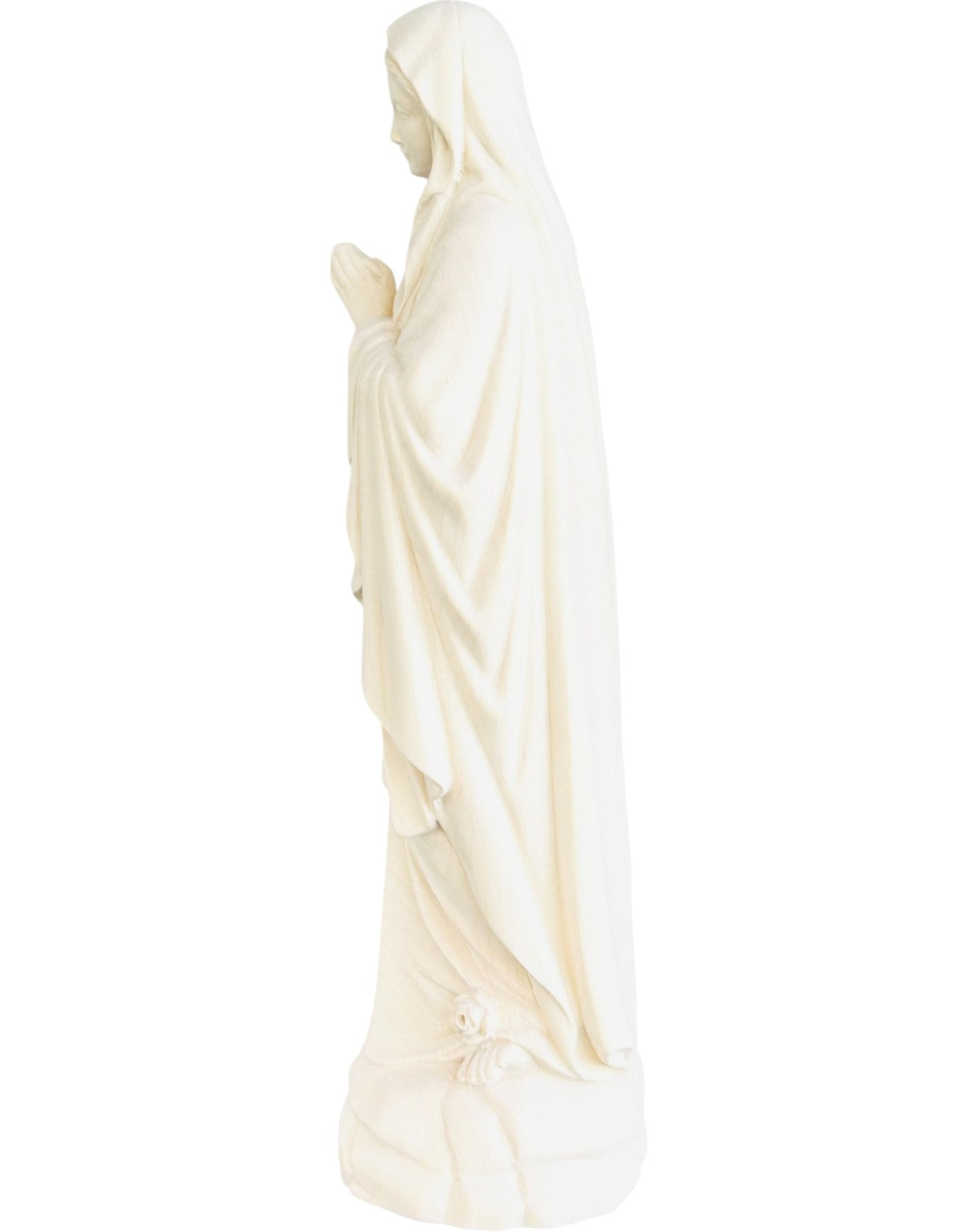 Our Lady of Lourdes wood carved - color