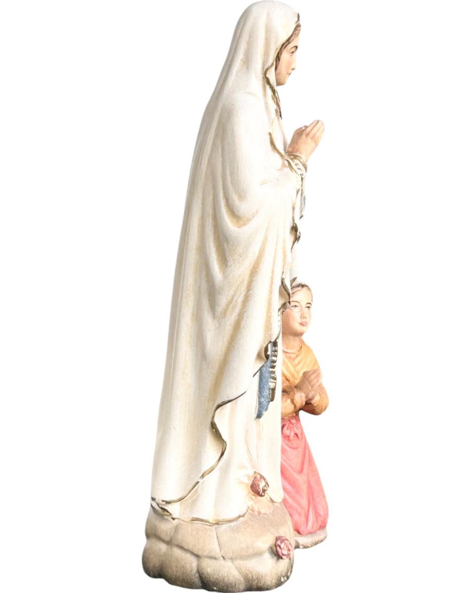 Our Lady of wooden Lourdes with Bernadette - color