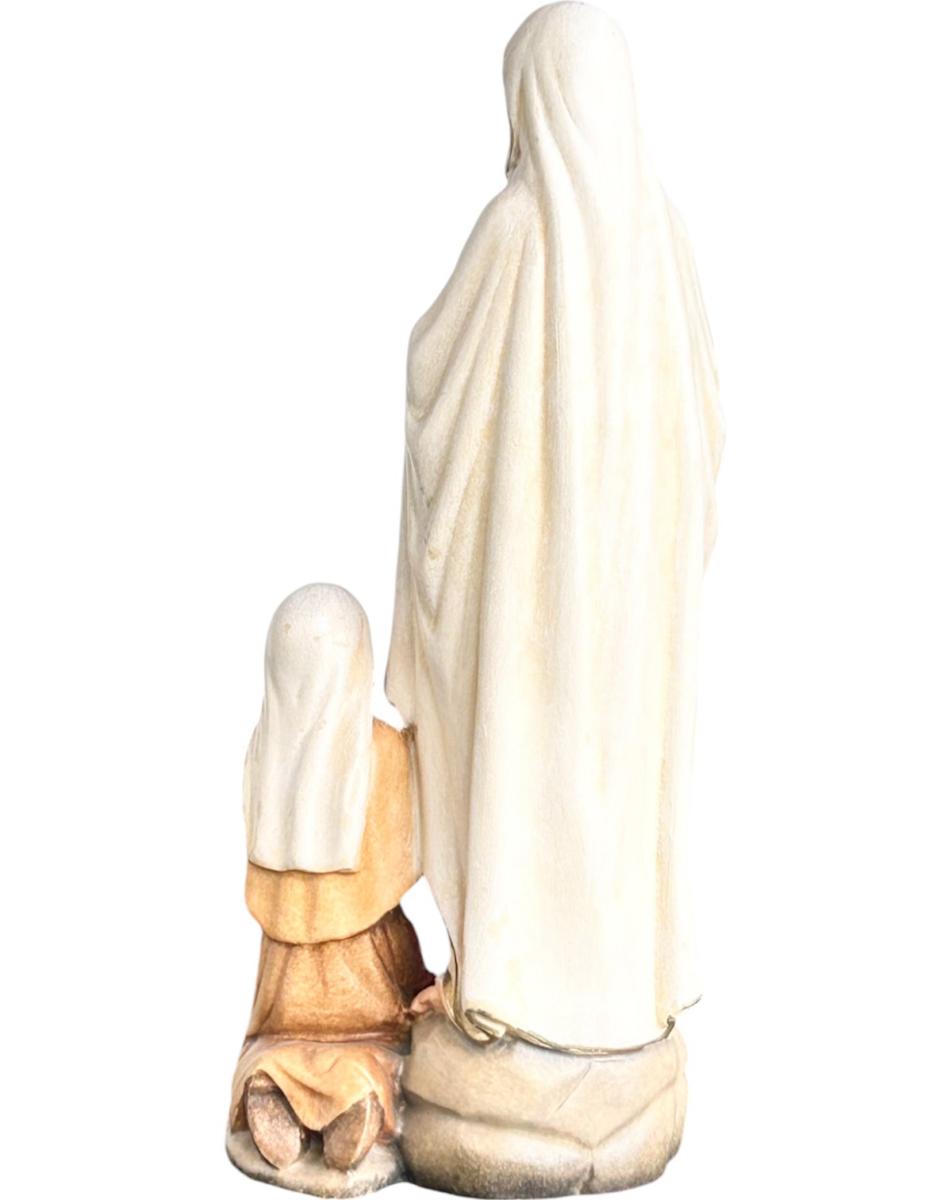 Our Lady of wooden Lourdes with Bernadette - color