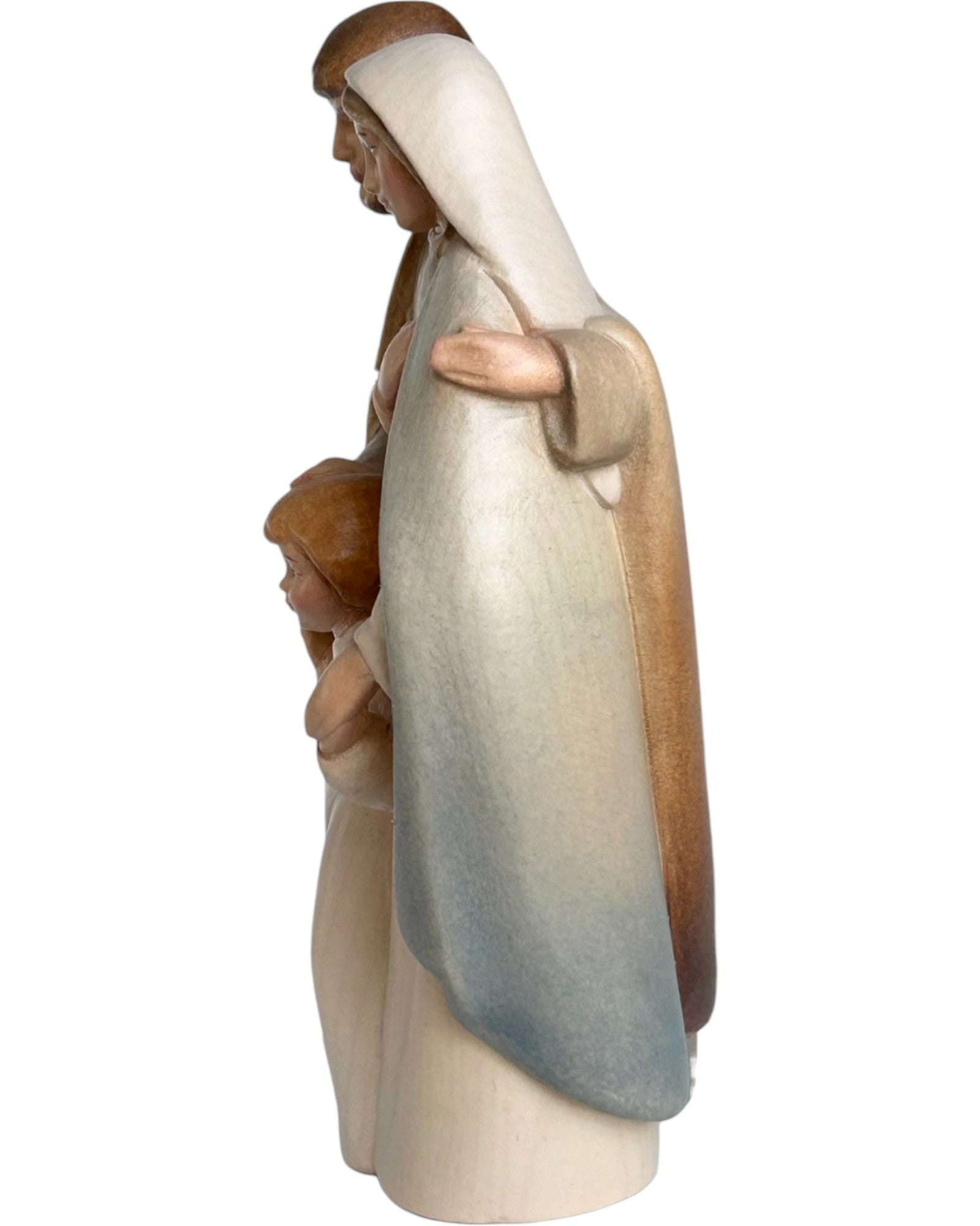 Nativity Set Standing carved wood - color