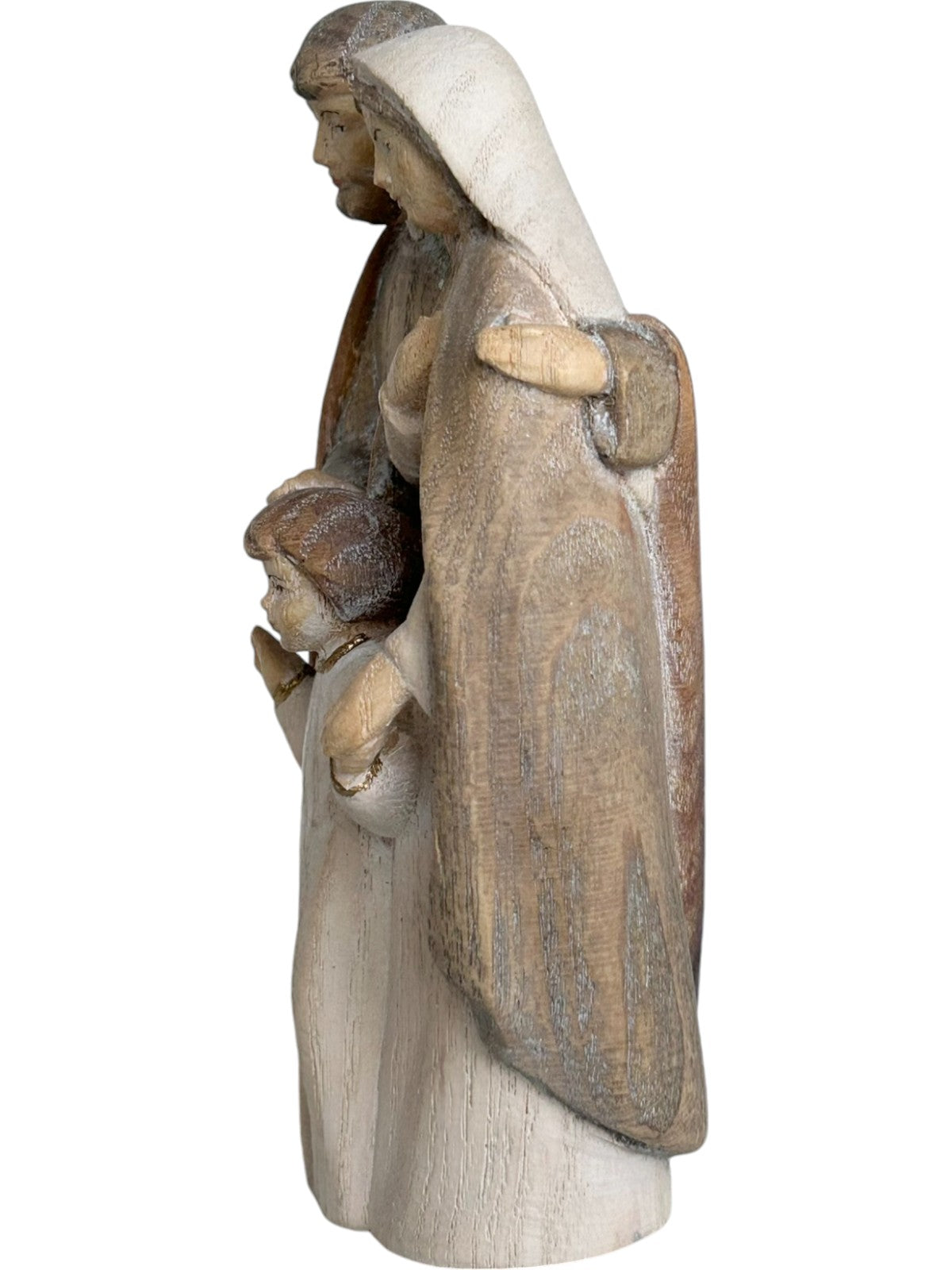 Nativity Set Standing carved wood - color