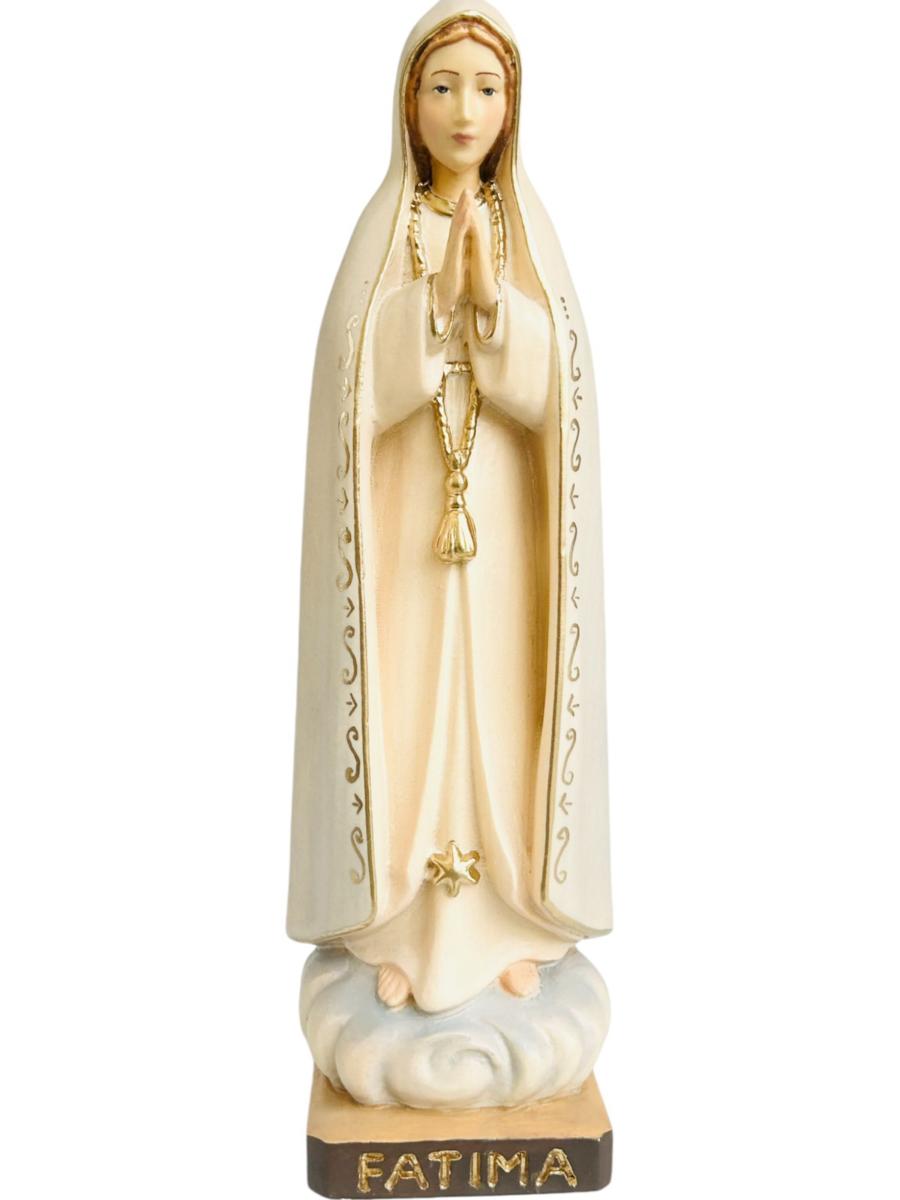 Madonnina di Fatima Pellegrina in legno scolpito