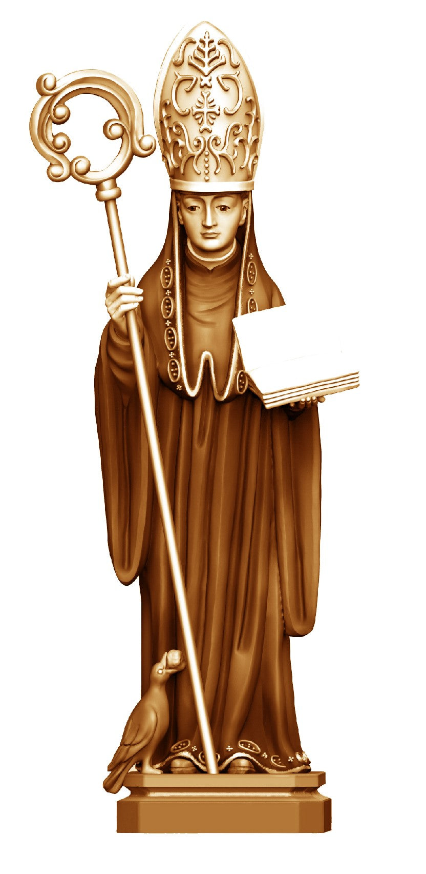 San Benedetto da Norcia in legno