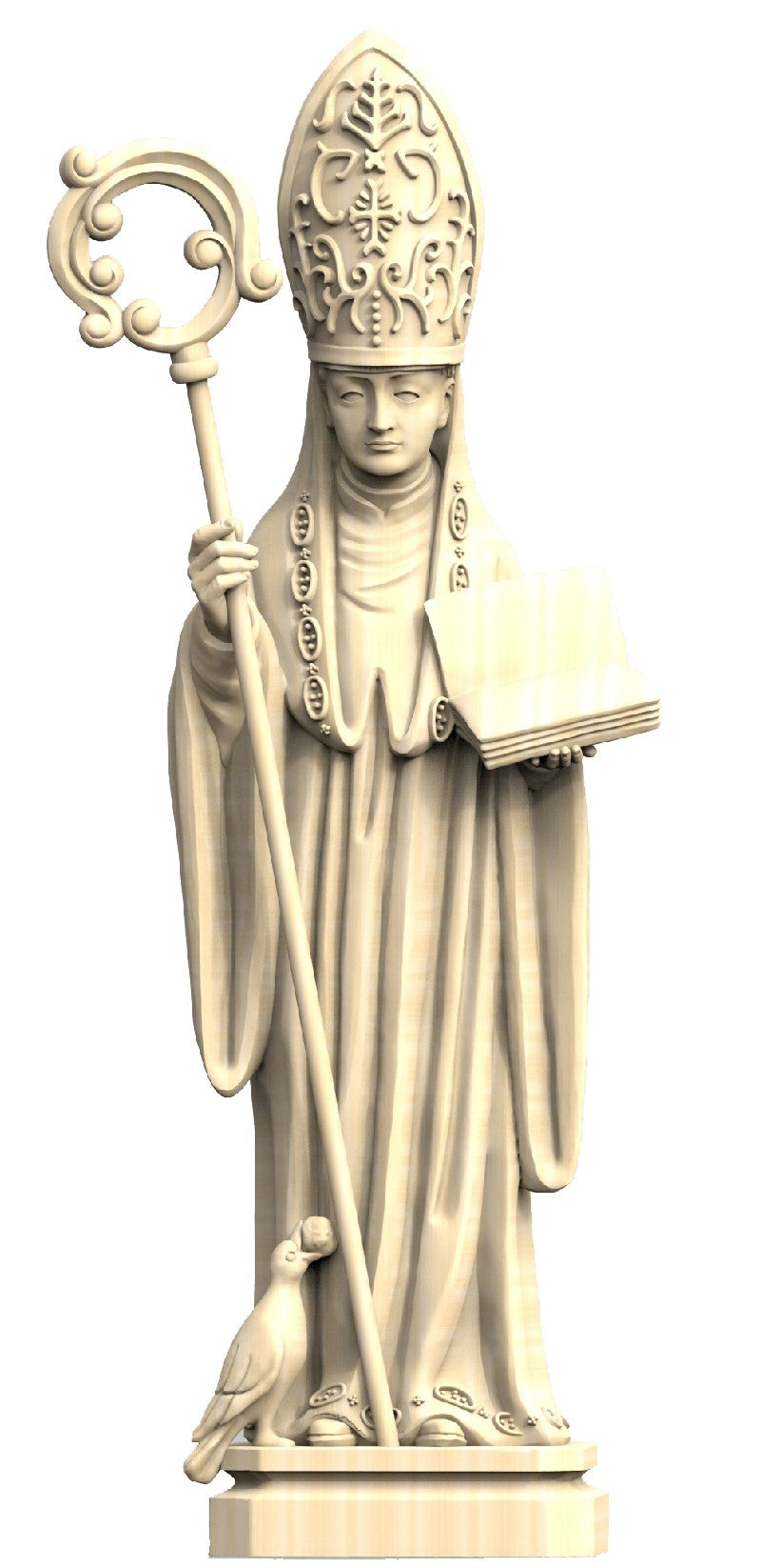 San Benedetto da Norcia in legno