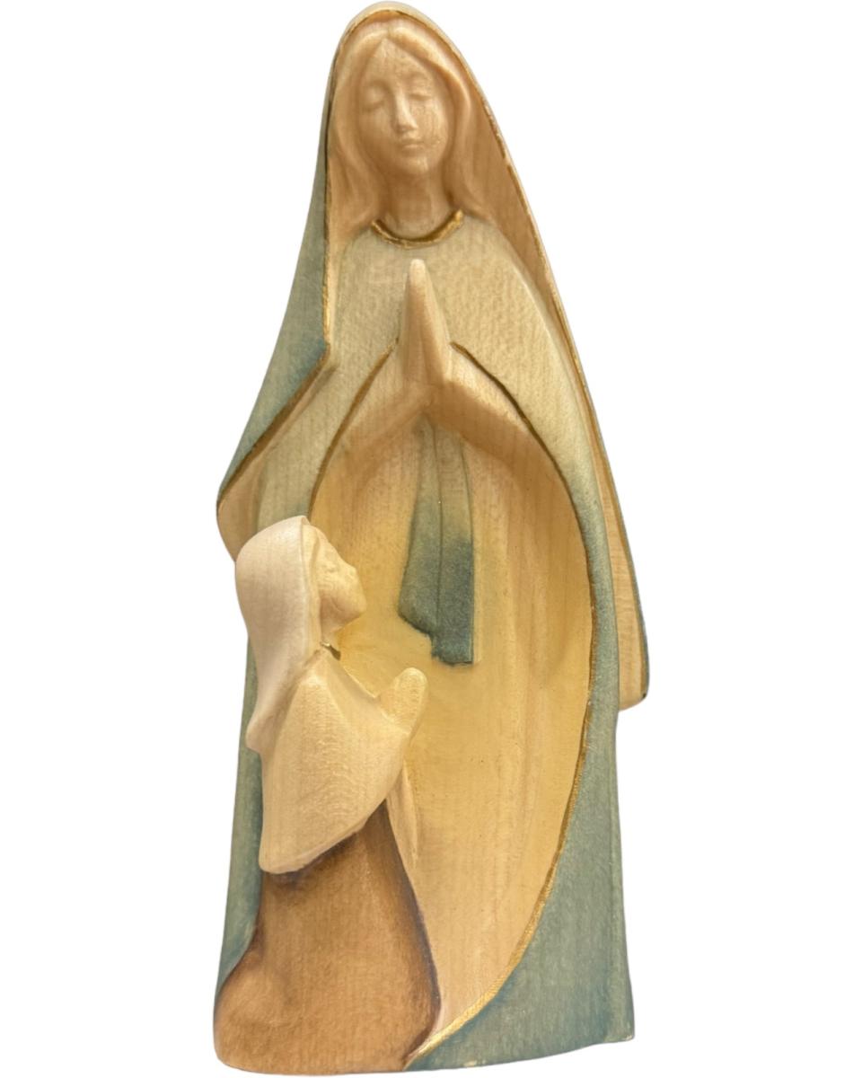 Our Lady of Lourdes Madonna wood carved
