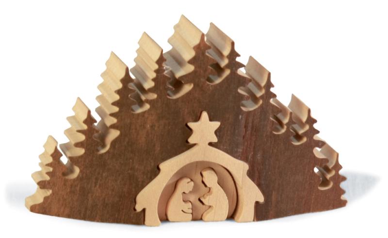 Krippen aus Holz 9 cm x 6 cm